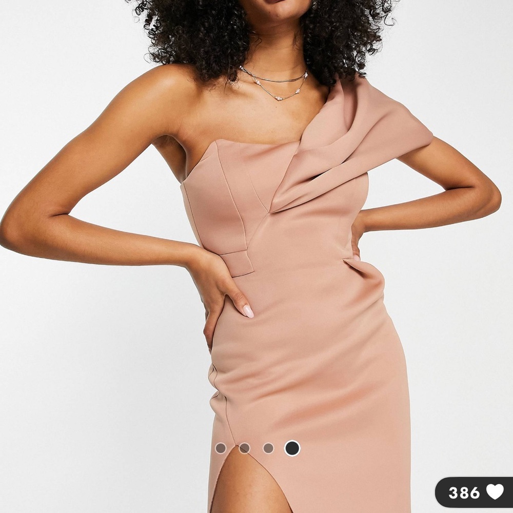 ASOS Design One Shoulder Midi Dress